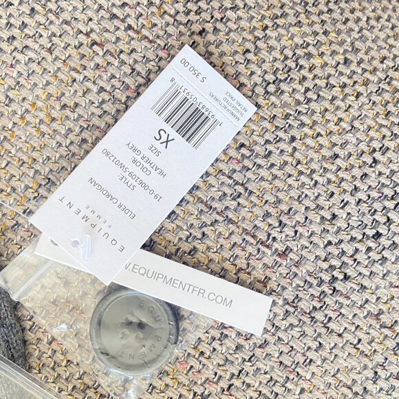 EQUIPMENT CASHMERE BUTTON FRONT ELDER CARDIGAN XS - Picture 4 of 9